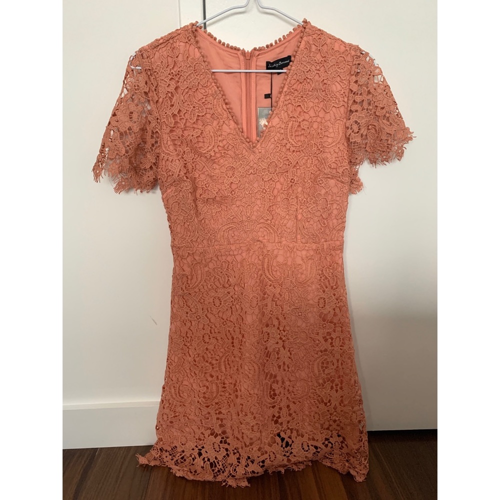 Peachy laced dress (Never worn)